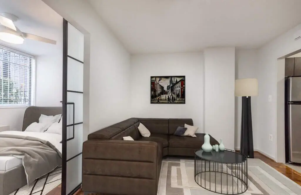 living room at gelmarc towers a pet friendly apartments dc