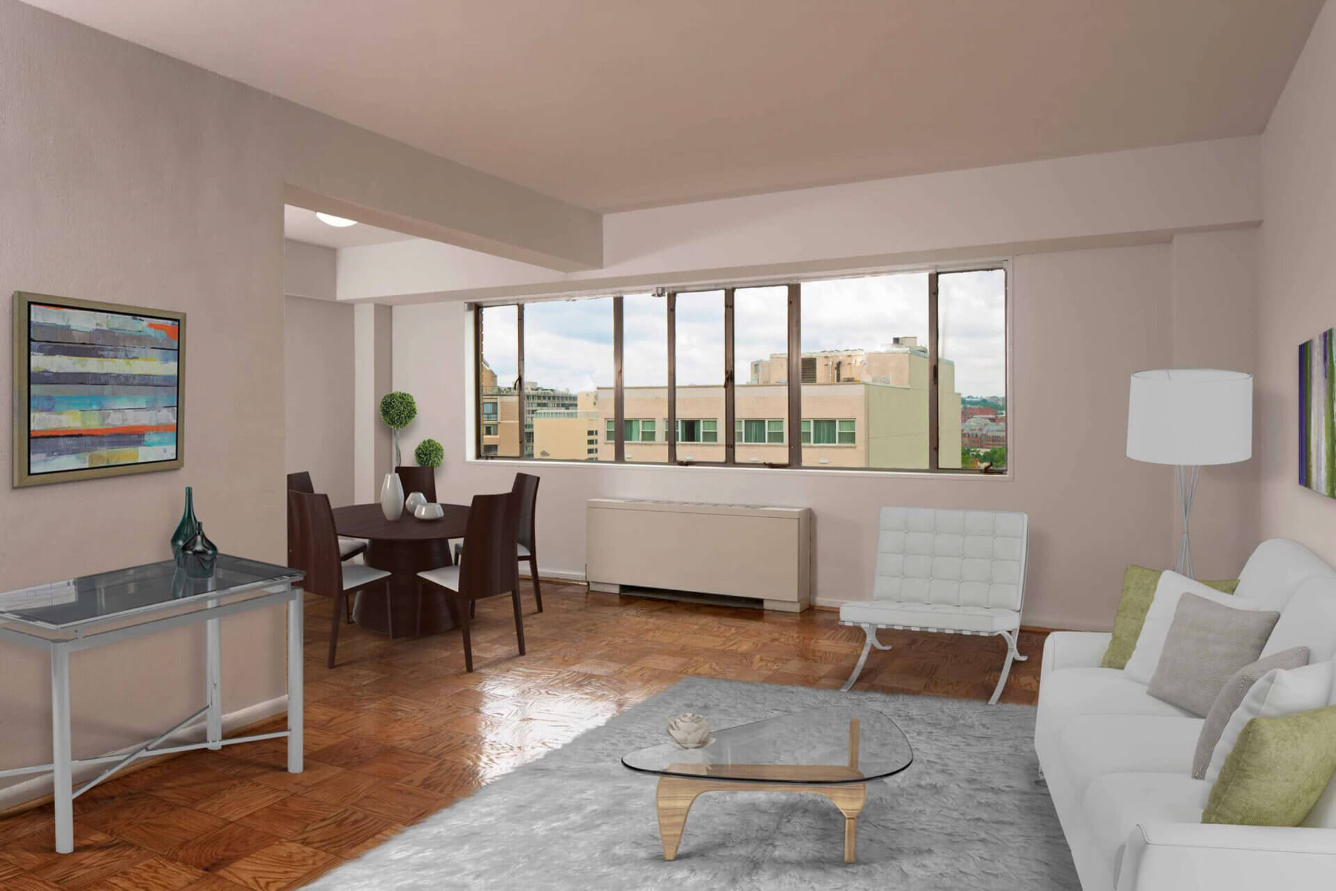 living room furnished