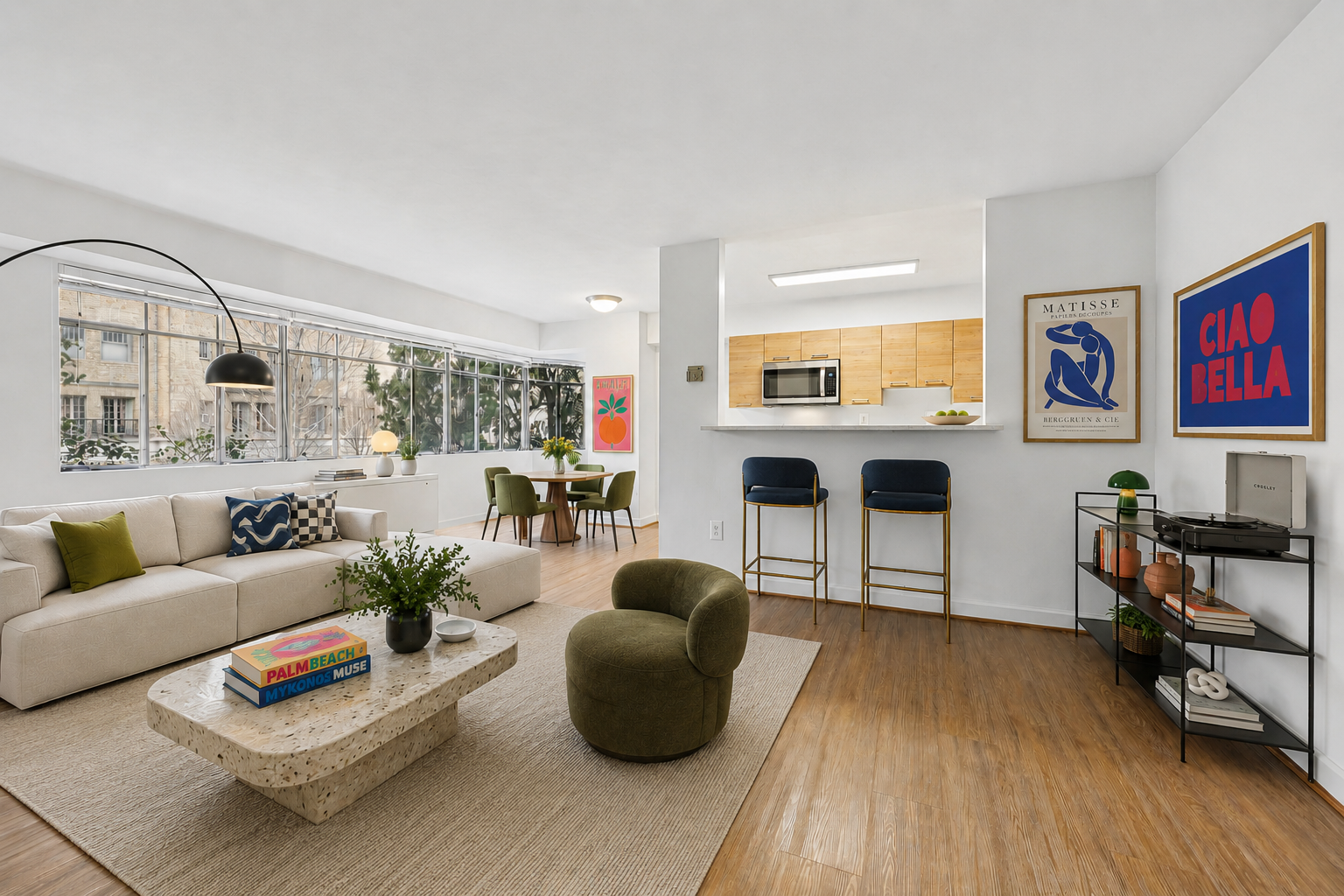 furnished living room